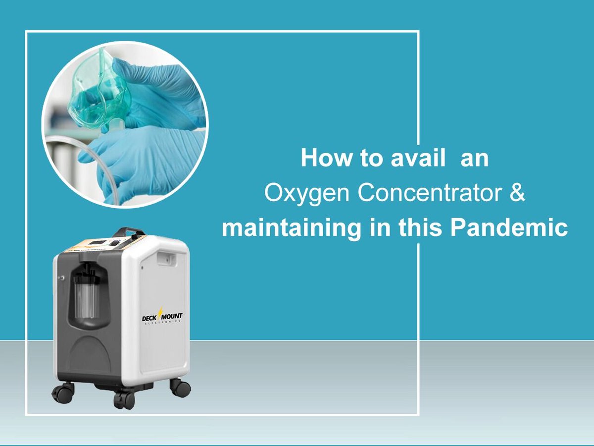 DeckMount's tweet photo. How to avail an Oxygen Concentrator and maintaining in this Pandemic? Read our article here to understand more
https://t.co/KE5dqe3bPh

#deckmount #medicalequipment #oxygenconcentrators #staysafe #covid https://t.co/TUneTLB92S