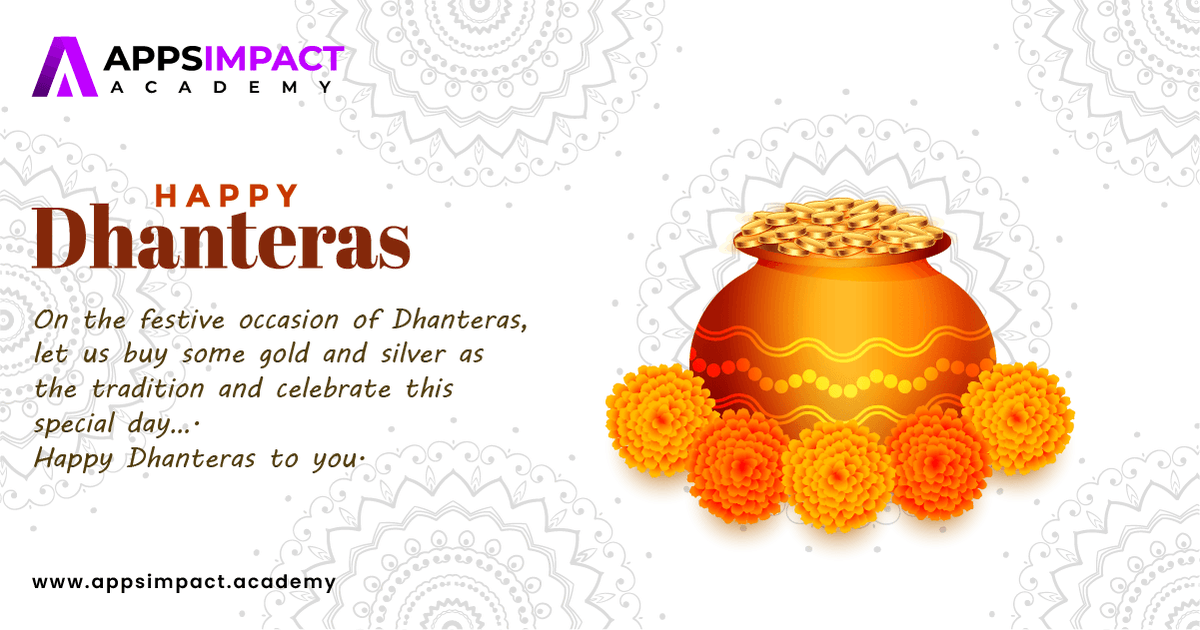 AppsimpactA's tweet photo. Happy Dhanteras!
#HappyDhanteras #Dhanteras #DhanterasPuja https://t.co/vpjVB35jUQ