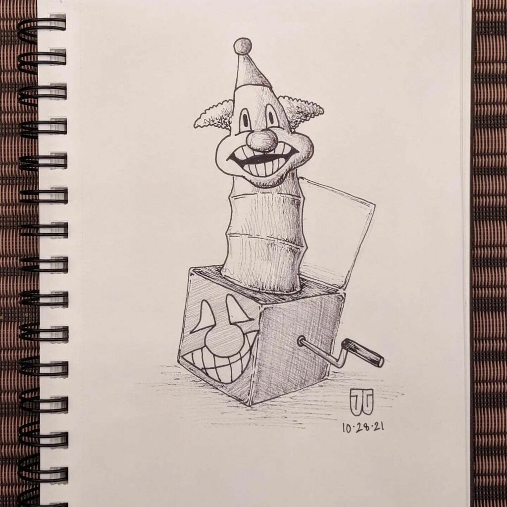 ArtbyJoebalde's tweet photo. Ooof not a fan
.
.
.
#inktober #inktober2021 #inktober2021open #jackinthebox #clowns #surprise #penart #art #sketching #dailyart #artistsoninstagram #artbyjoebalde #joebalde https://t.co/YH2tuym6D7 https://t.co/5MqsQaEFTJ