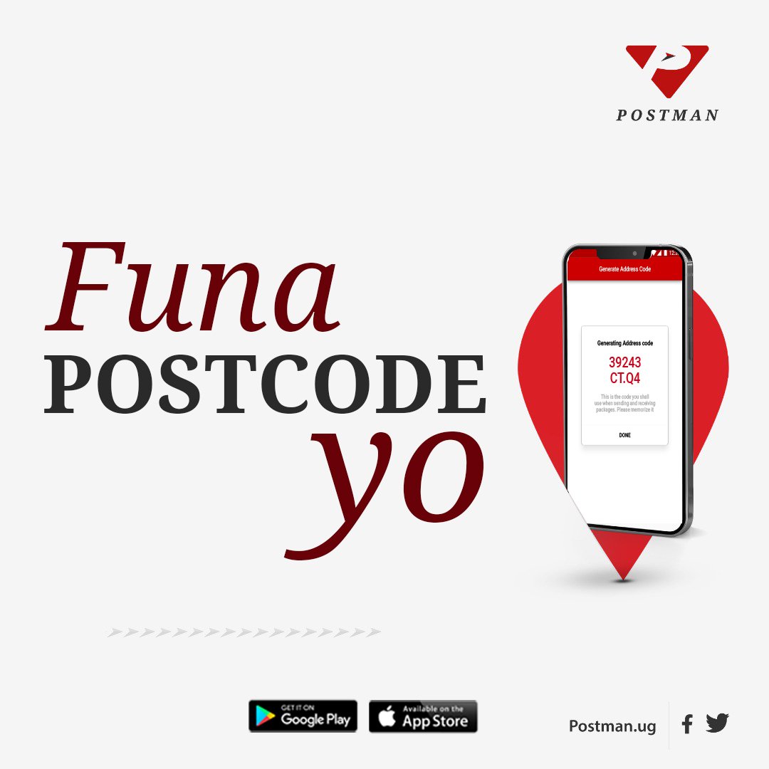 PostmanUg's tweet photo. Download the #PostmanClientApp and #GetyourPostcode today. Ease #LastmileDelivery with the #PostmanApp. "Funa Postcode yo lero. https://t.co/YX06EoYRAL