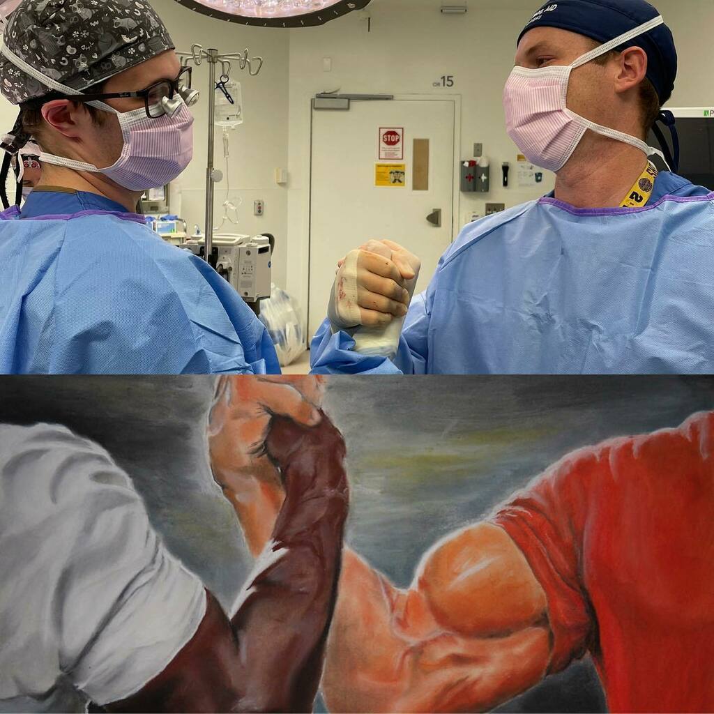 ucsd_prs's tweet photo. PGY-4 @rileydean1 teaching PGY-2 @garrison.leach the way of the LVA in addition to the insta game as he officially passes the page admin duty torch
#prs #plasticsurgery #supermicrosurgery #microsurgery #asrm #acaps #match2022 #eras #lymphaticsurgery #lva https://t.co/TY4sOIUv0n https://t.co/YbGEvaQGi4