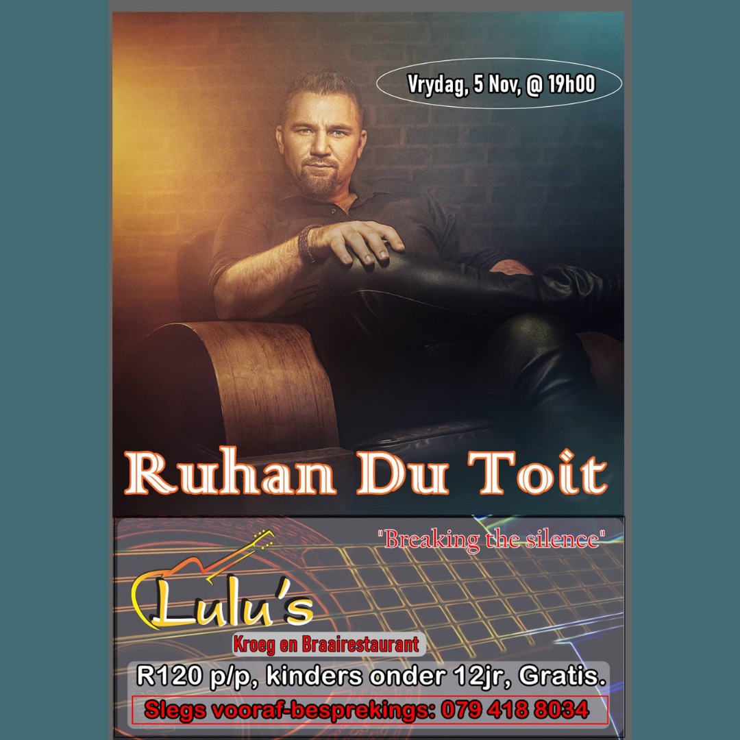 ruhandutoit82's tweet photo. Wie sien ek Vrydag in Harties by Lulu’s Pub and Grill, Hartbeespoort
Kry jou kaartjies by 078 418 8034
#monumentaal #respost 😉 #komonssing #bepositivestaynegative https://t.co/yh5zbpI7hH
