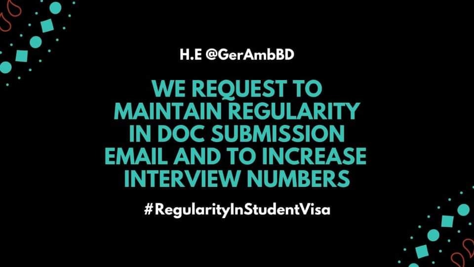 avishiplu's tweet photo. Dear 
@GerAmbBD Don't ruin our future🙏
#NoPauseonStudentVisa 
 #SpeedUpStudentVisa https://t.co/c1Jm4AE6Wz