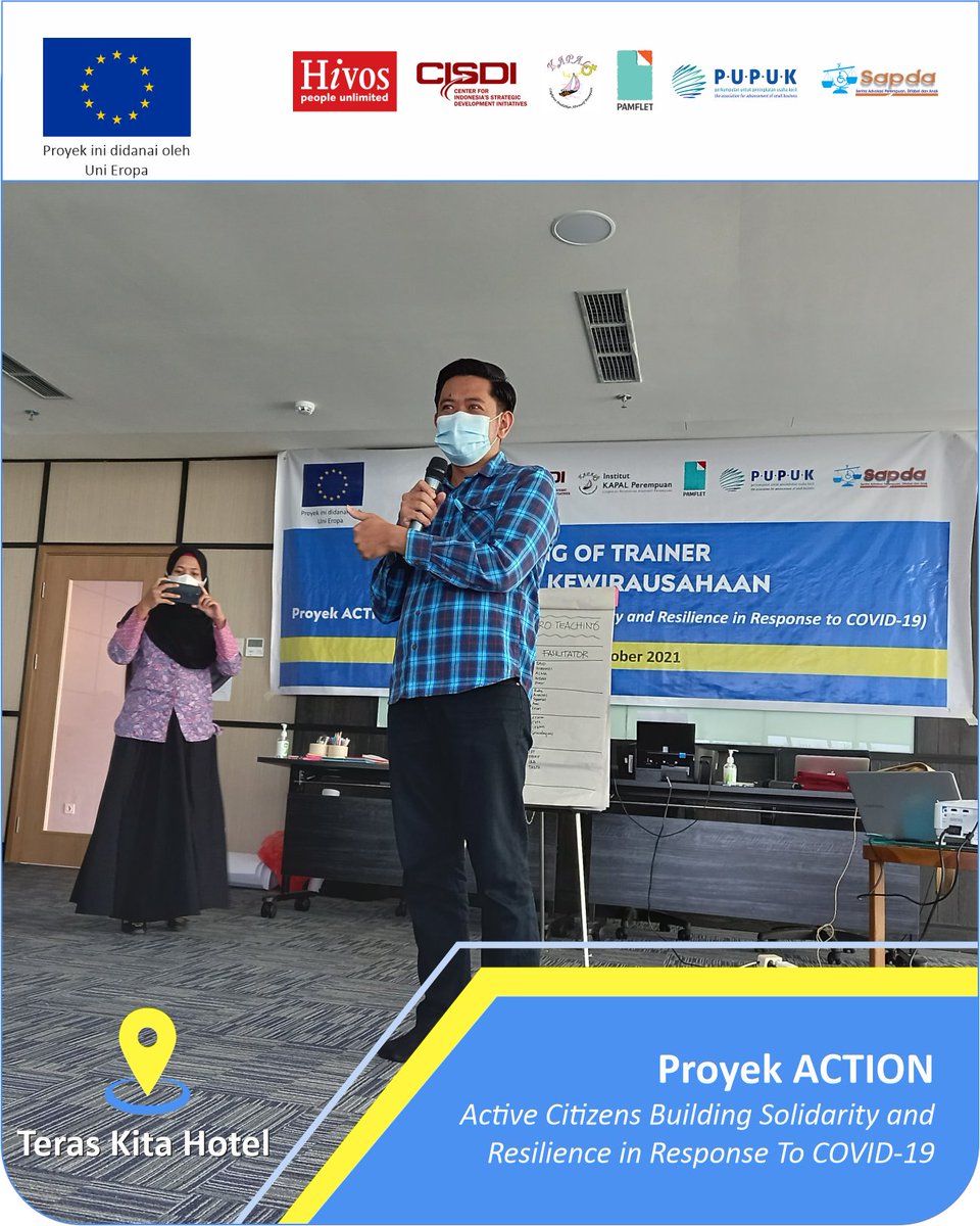 PUPUKNGO's tweet photo. [PROJECT #ACTION] 
ToT batch ke-2 di Makassar yang diikuti oleh 24 peserta berjalan lancar dengan tetap menerapkan aturan prokes kesehatan yang ketat
#TeamEurope #ACTIONlawanCOVID #solidarityresilience 
@uni_eropa @HivosROSEA @CISDI_ID @SAPDAJogja @_pamflet @KAPAL_Perempuan https://t.co/aA7SVjmvWp
