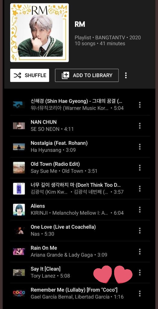 yoongillauren2's tweet photo. Buen momento para recordar que hace más de 1 año Namjoon agrego "Recuérdame" de la película de Coco a su playlist de "Youtube Music" era la versión en inglés, pero supongo que es porque vio la película o algo así. 🥺🇲🇽 https://t.co/2H7u0qaK8i