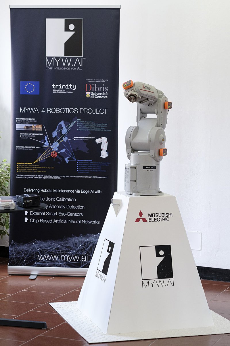 CardinaliF's tweet photo. After #MYWAI4Robotics AI Startup MYWAI  wins the #RAISE (Robots as an Intelligent Services Ecosystem) project,  another TRINITY Robotics DIHs demonstrator that after #preductivemaintenance will add #Cybersecurity &amp; #Insurtech services to  #Roboticworkforces https://t.co/1TKjiy2Ja5