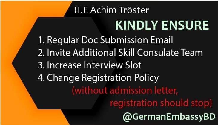 avishiplu's tweet photo. Dear @GerAmbBD &amp; @GermanEmbassyBD, we have faith in your commitment.  But why students are not getting doc submission mail for the last 42 days ? https://t.co/rSigZOguWB