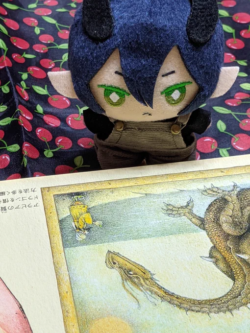 ドラコニア君にこちらの世界のドラゴン学の本を見せているとても熱心だ 