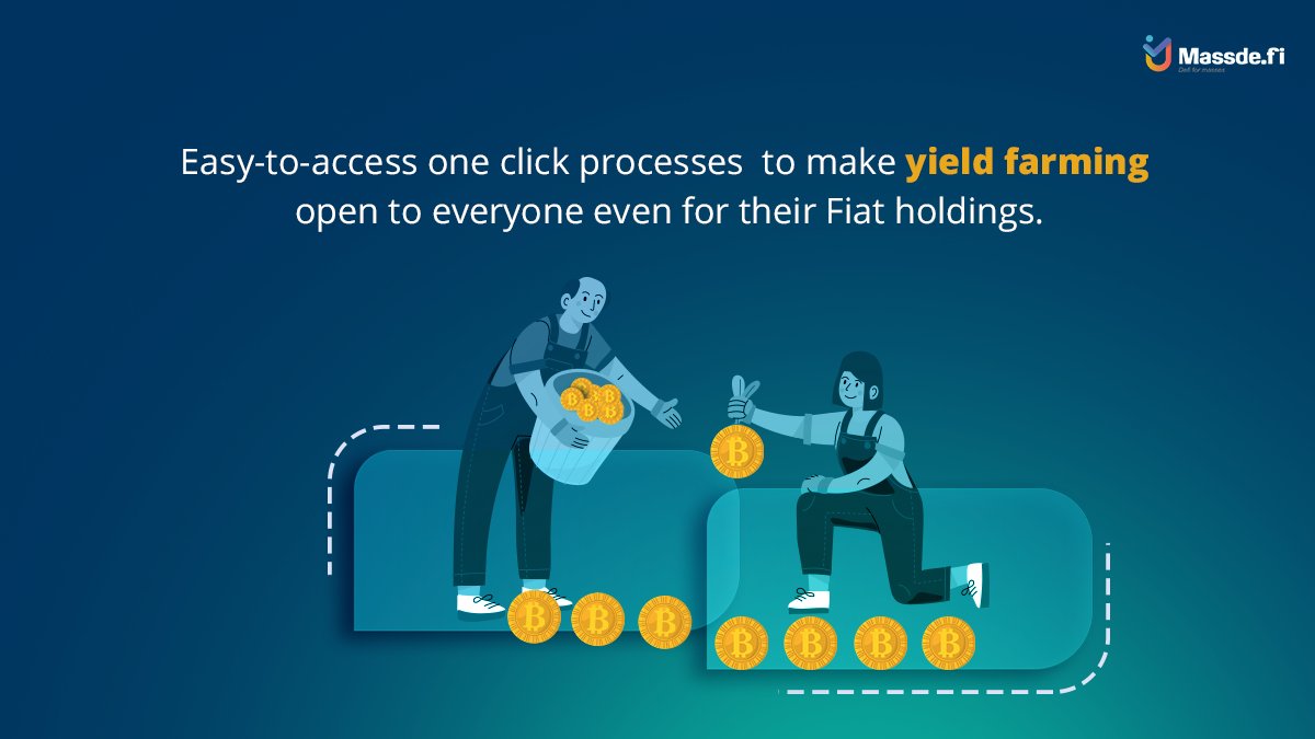 DefiMass's tweet photo. The current #DeFi system is full of complexities. MassDeFi aims at a massive retail revolution driving adoption by bridging the gap between the traditional assets and crypto-assets.✨💫

#FinancialFreedom #PassiveIncome https://t.co/2DRdrdA0PK