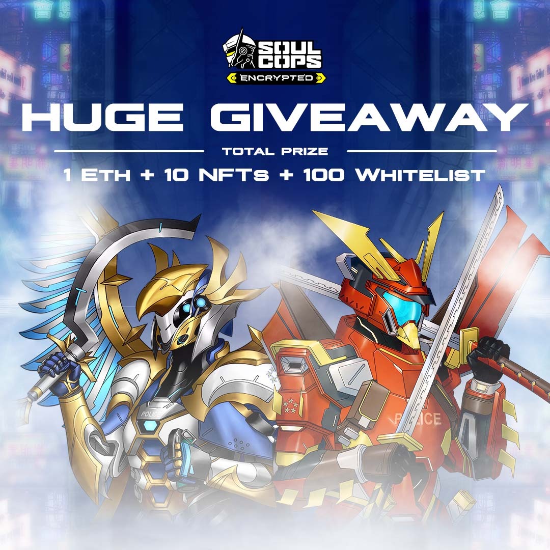 soulcops's tweet photo. 🚨HUGE GIVEAWAY FOR LAUNCHING🚨

1 Eth + 10 NFTs + 100 Whitelist

→ Join Discord https://t.co/WTOYPRy09f (post proof)
→ Follow @soulcops
→ Like, RT this post
→ Tag 3 friends who play LOVES NFT

Random winners will be selected.
Ends on Nov 14th, 9 pm EST.

LFG!
#NFTCommunity https://t.co/NJgVWhiZPs