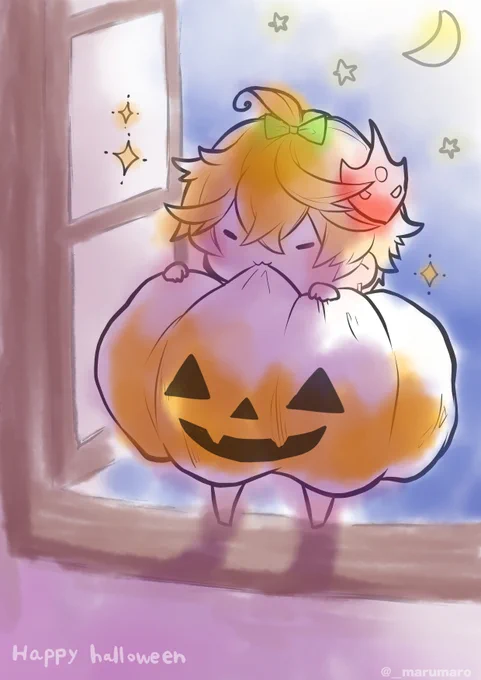 #原神 #tartaglia  遅刻ハロウィン かぼちゃパンツ(?)タルタリヤ