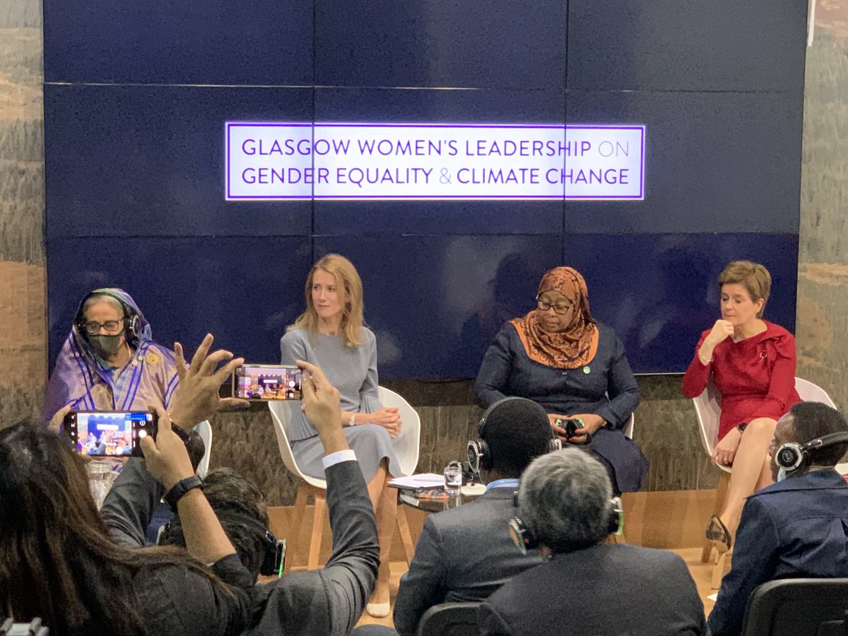 Gwsn2012's tweet photo. #cop26 ⁦@WarnerCollege⁩  amazing to have panel of women leaders from four different nations taking about the importance of gender and climate change! https://t.co/NKiaKX6JPI