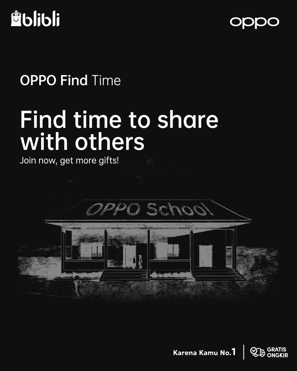 bliblidotcom's tweet photo. ✨#OPPOFindTime x #DikagetinHisteria1111✨

Ada 3 OPPO Watch senilai total 13jt utk 3 orang!

- FOLLOW aku &amp; LIKE twt ini
- REPLY dgn 1 foto momen bahagia + 2 hashtag di atas
- 1 foto kamu berarti 100rb untuk donasi ke NTT/Sumba melalui Happy Hearts Indonesia

Yuk tes hoki kamu! https://t.co/C2VG0DCd1f