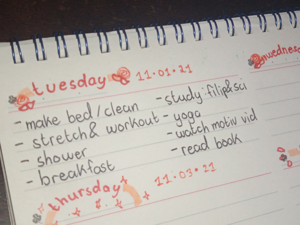 jtstudies's tweet photo. [11/02/21]
-I've worked out for 16 mins today, studied for 30 mins, talked to my friends, studied again for 3 hours (pomodoro method), and filmed a time lapse of me studying
 (I uploaded it on YouTube!! go check it out!!)

Gonna go get some rest <3
#studytwt #jstudies https://t.co/t5jyf8me1d