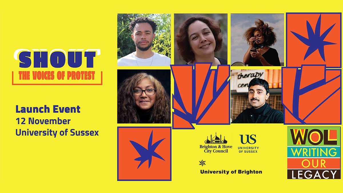 📣Join our exciting Shout: The Voices of Protest launch event with young panellists who have been involved with challenges to the system. 

⏰ 12 Nov, 5pm-6:30pm
📍Room A108, Arts A, University of Sussex, BN1 9RH
🎟️ eventbrite.co.uk/e/shout-the-vo…
#protest #Panel #intergenerational