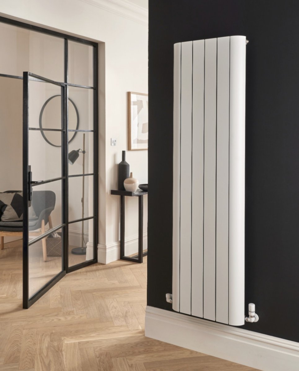 Iseo Radiator a perfect marriage of curved design &amp; #energyefficiency this #Aluminiumradiator runs at around 50% more efficiency than a standard unit , looks stunning and will make a big cut in your household’s #carbonfootprint , please ask us for more details 0114 2311 444