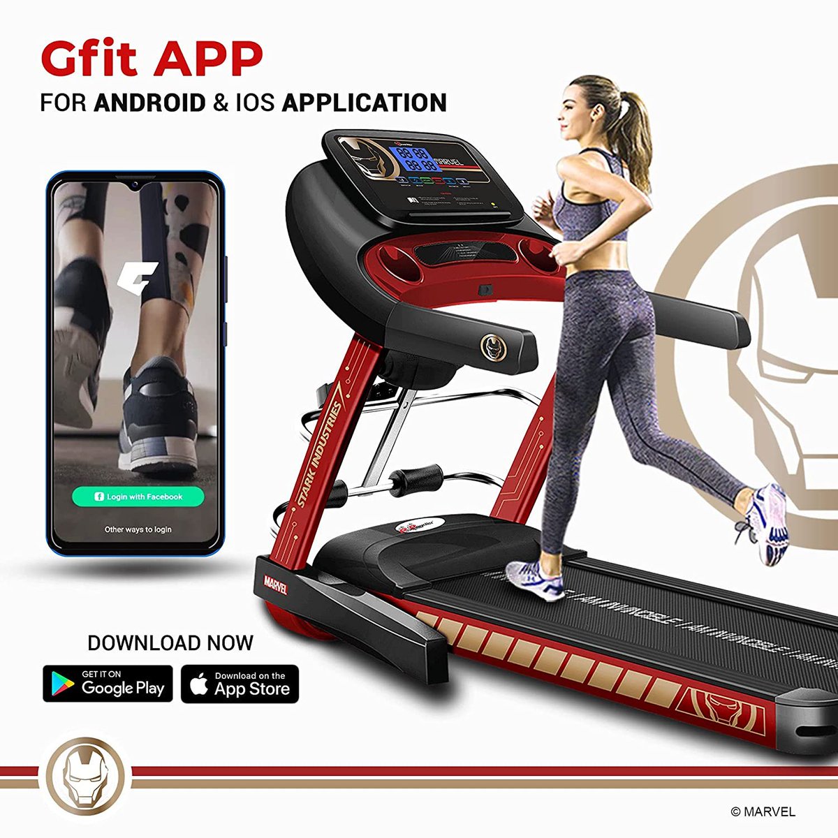 TreadmillIndia's tweet photo. Powermax X Marvel MT-1M-1A_TD-M1-A1 Iron Man Edition (4HP Peak) Smart Folding Electric Multifunction #Treadmill with Manual Incline, MP3, Speaker, DIY and Virtual Assistance, #Exercise Machine for Home Gym and Cardio #Training 

https://t.co/mNlJohDv5a
#marvel_treadmill #fitness https://t.co/qZsVqqVibF