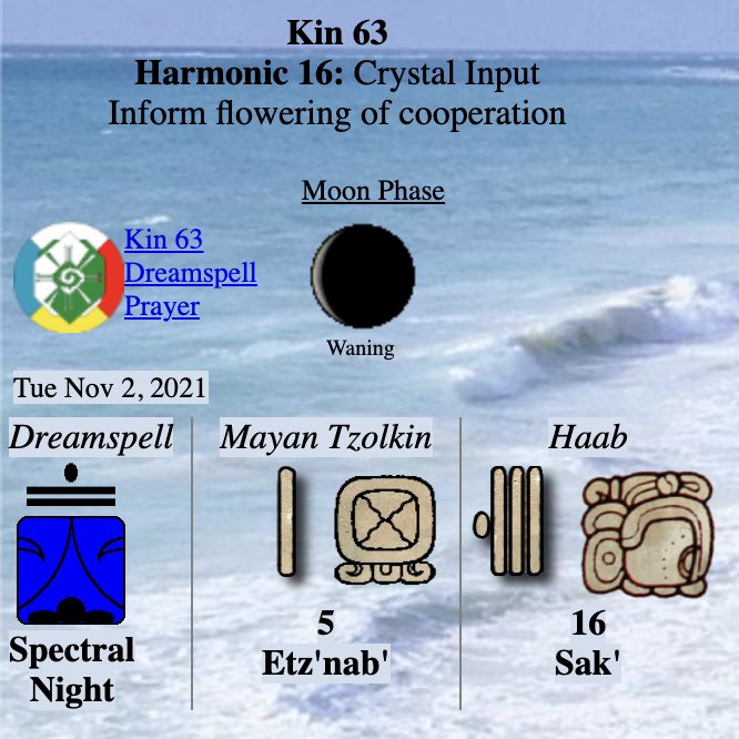 Tex369X's tweet photo. Tuesday 11.2.2021 - #Kin63
Long Count 0.0.8.17.18
moon:4 day:16
#BLUESPECTRALNIGHT
Earth family- Signal Clan- Fire
I dissolve in order to dream
Releasing intuition
I seal the input of abundance
With the spectral tone of liberation
I AM guided by my own power doubled https://t.co/udFD6npjVe
