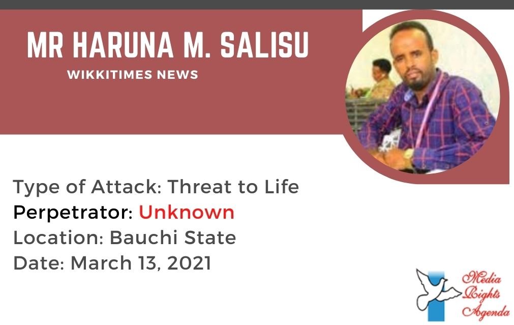 MRA_Nigeria's tweet photo. Haruna Mohammed Salisu, publisher of @wikkitimes, and his family threatened for publication of investigative report alleging Hon. Yakubu Dogara, and the Universal Basic Education Commission squandered N1 billion constituency school project.
https://t.co/nTK8JROTCK #EndImpunityNG https://t.co/QbQcwJdAXZ
