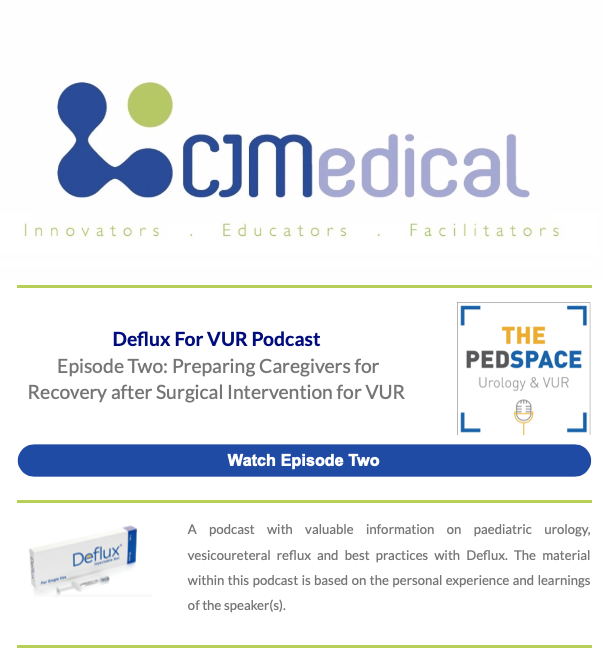 cjmedicaluk's tweet photo. Deflux For VUR #Podcast Episode Two: Preparing Caregivers for Recovery after Surgical Intervention for VUR 
Link: https://t.co/X2QPieZwZm https://t.co/LX8r5zFARC
