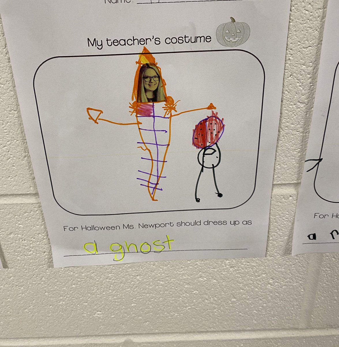 Madie426's tweet photo. For Halloween Ms. Newport should dress up as… https://t.co/b29RFZ49jq