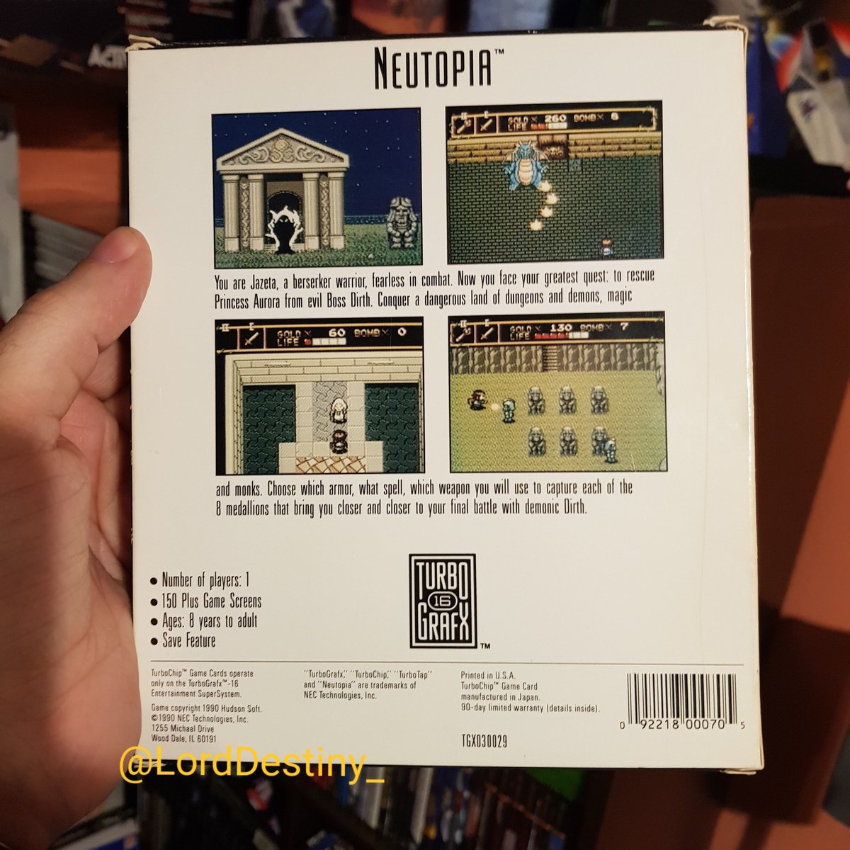LordDestiny_'s tweet photo. #HUesday One of the #games on the PC-Engine every #gamer who loves to play #action #adventures - and #Zelda in particular - should give a try is #Neutopia.
Yes, it's a kinda Zelda clone, but unique in its own way, and has a nice story
#GamersUnite #retrogamer #PCEngine https://t.co/ZKAiCDT9VP
