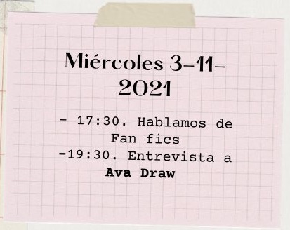 Lucy_Valiente_'s tweet photo. ⭐ Horarios de la FLO para mañana ⭐
🌼 Yo estaré en la de fanfics!!! Creo que son una buena forma de iniciarse en la escritura 🌼
Organiza: @HablandoDeLibr1
Podréis verlo todo aquí: https://t.co/YEbx1QKVKw
#FLOctubre21 #IrDeFLOEnFLO https://t.co/o1NcTNJrAf