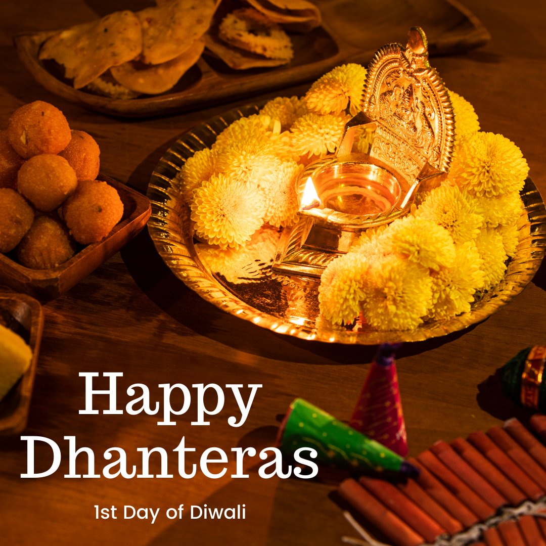 Diwali begins with the first day known as ‘Dhanteras’ or the worship of wealth. We worship Goddess Lakshmi as she is believed to bring good luck, prosperity, and wealth. We clean and decorate their homes on this day and purchase precious items like gold and silver.