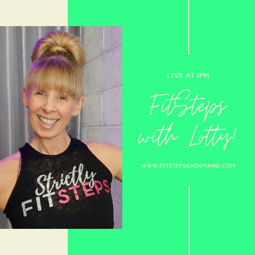 FitStepsOD's tweet photo. Join Lotty today at 1pm for half an hour of FitSteps LIVE in your Livingroom! ๐
Start your free 14 day trial now at https://t.co/xdkQOqm8NZ!
#LivestreamedClass #FitStepsFix #FitStepsOnDemand https://t.co/ANajY62yt2