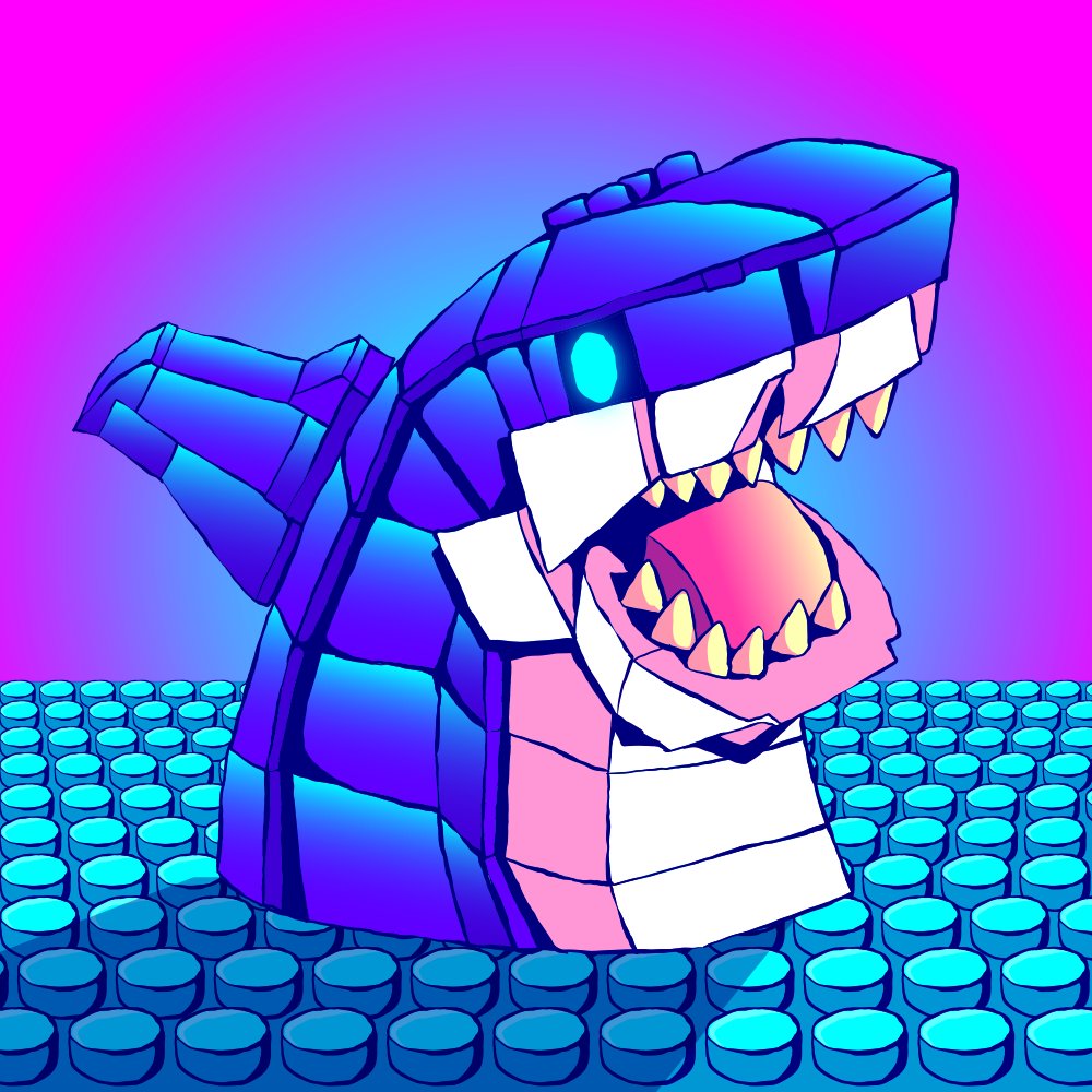 tinnyeth's tweet photo. X-117 is an experimental tactical shark constructed without curved surfaces, rendering him invulnerable to sonar and radar. If you see him on your scopes - it’s already too late 🤖 Made from interlocking bricks for easy disassembly and storage. Batteries not included.

#SolanaNFT https://t.co/psrBn6kBbg
