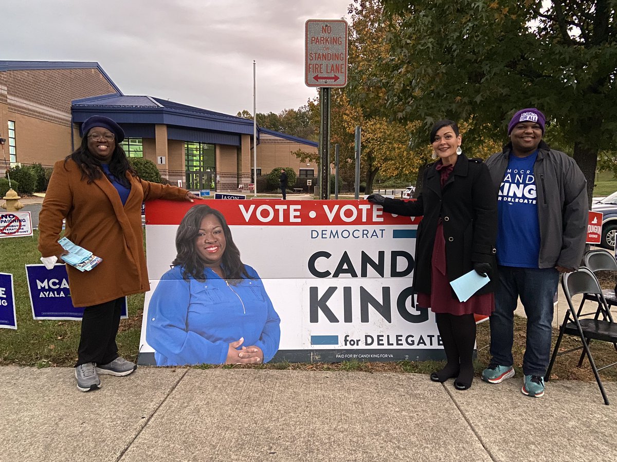 HalaAyala's tweet photo. Great to be with @CandiKingForHD2 greeting voters at Swans Creek Elementary School! https://t.co/MOA4kCr6FO