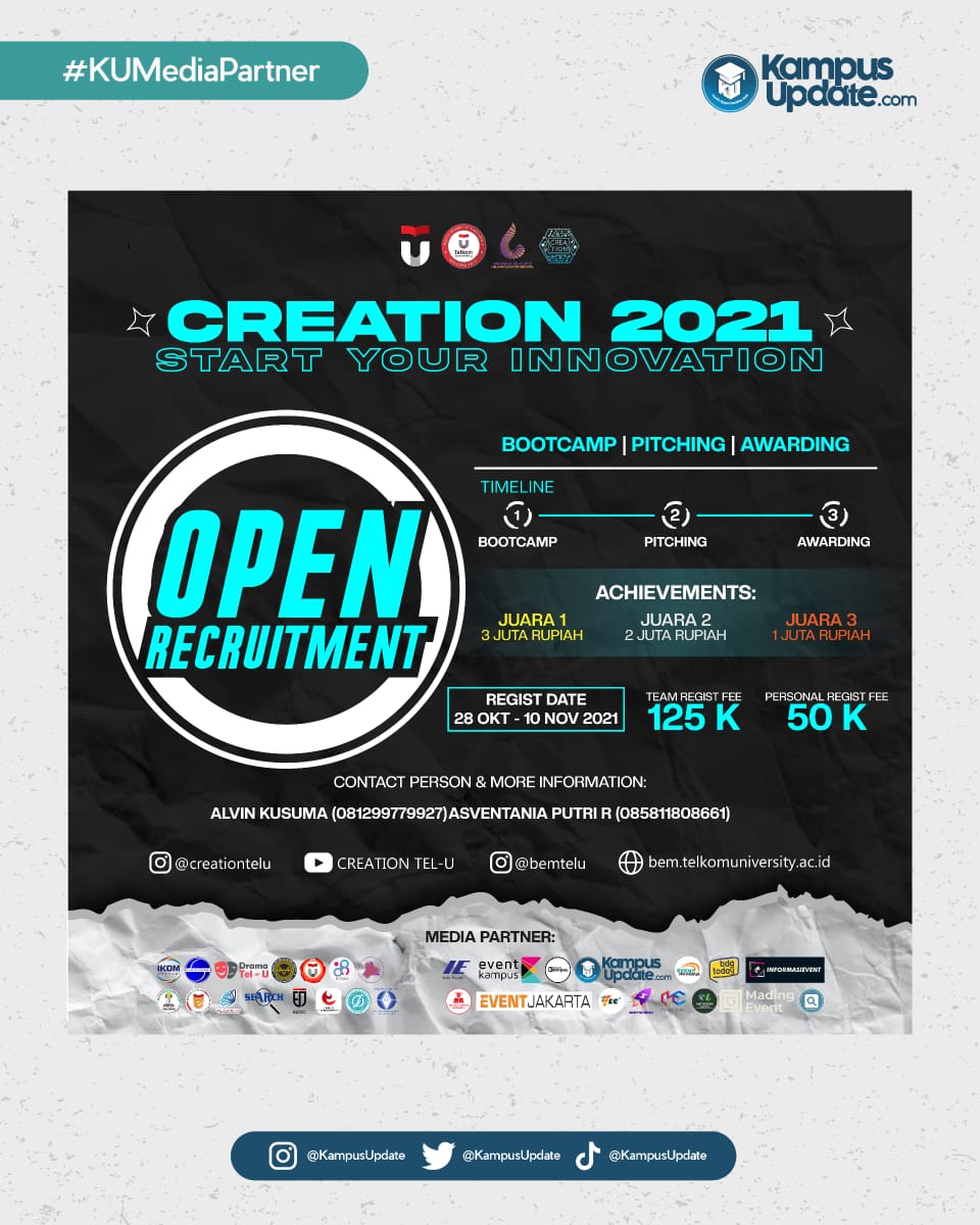 KampusUpdate's tweet photo. β¨ππππ πππππππππππ β¨
CREATION 2021
memanggil para inovator startup mahasiswa.
Link Registrasi ππ
Individual:
https://t.co/nSZ0BCLyp6
Team :
https://t.co/YbN93NPiEO
Uploud Your Payment :
https://t.co/oHM6NVXGiZ
#KUMediaPartner https://t.co/O5vtoqViio