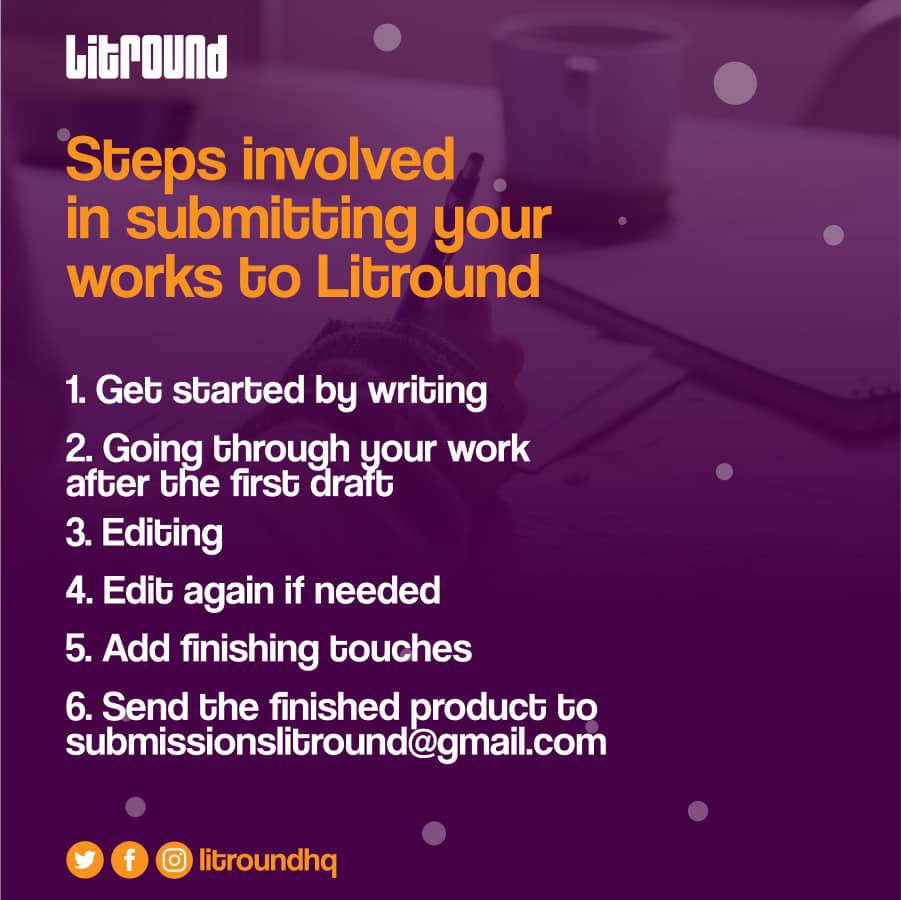 litroundhq's tweet photo. This is our reminder for you to submit your works to us. With the deadline so near, why are you still hesitating?
Send us that work of prose or poetry at submissionslitround@gmail.com
submissionsopen
#submisions #literature #literaryworks #lit #africanwriters #africancreatives https://t.co/i0MsWYysKz