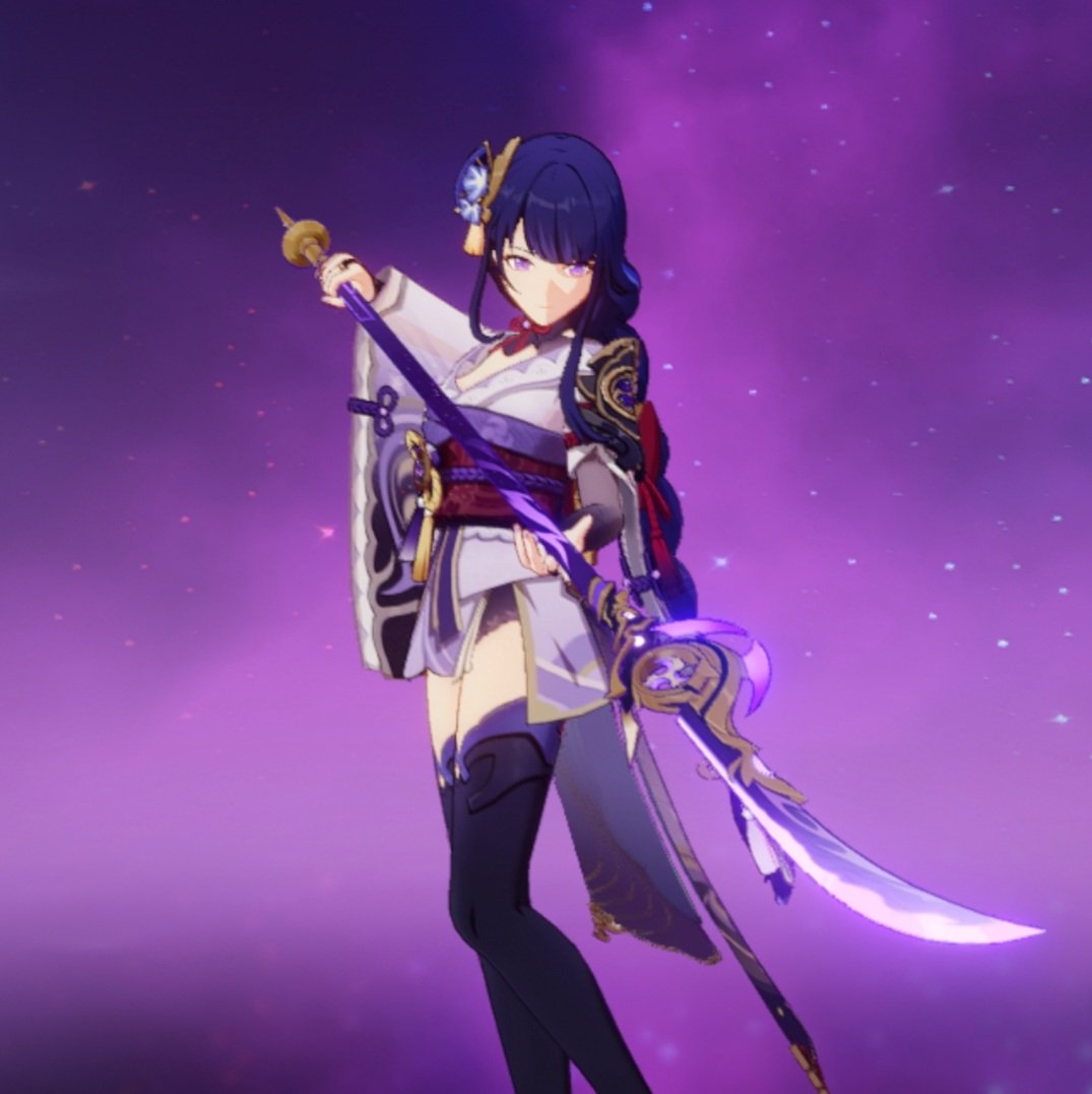 accelbomb's tweet photo. โจ I offer to the gods the gifts that they deserve โจ
#GenshinImpact
#Zhongli #StaffOfHoma
#RaidenEi #EngulfingLightning
#venti #ElegyForTheEnd https://t.co/0osDz5345b