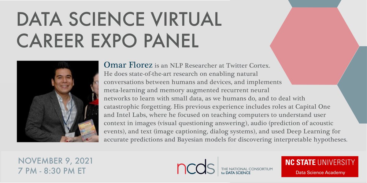 NCState_DSI's tweet photo. Please Join Us for the Data Science Career Fair Nov. 9,2021. Use this link to register: https://t.co/FK5sIzcfvJ https://t.co/VtKKVlwtKC