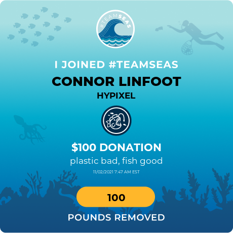 helped some fish today #TeamSeas