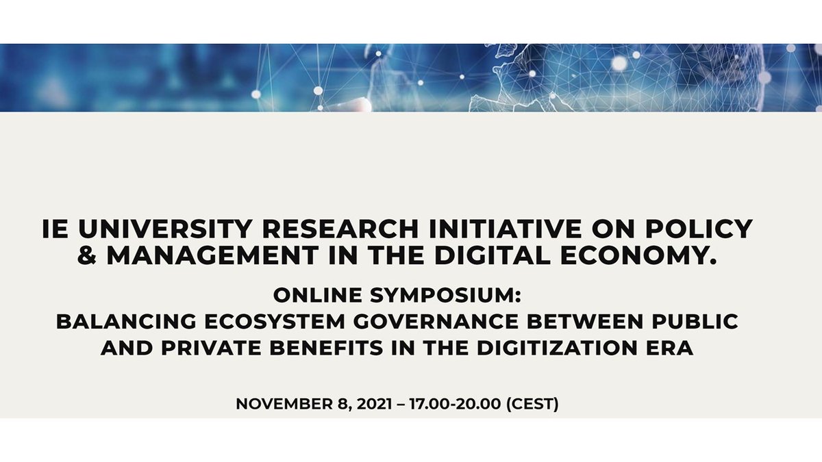 gl_hanna's tweet photo. Dear SMS K&amp;I + everyone interested in platforms📢We're hosting an online Symposium on Ecosystem Governance with an amazing group of speakers! @CarmeloCennamo @tkretschmer_LMU @digital_mareike @gjrietveld @jcremer @p2pstrategy, Juanjo Ganuza, Carsten Sorensen &amp; @JuanSantalo 👇 https://t.co/q3FNGUK5Q8