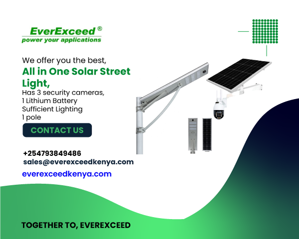 We offer you the best All-In-One Street Solar Light it comes with: 3 light Cameras, 1 Lithium Battery, 1 Pole. Call us today at 0793849486 to order . We deliver at your door step.
#togethertoeverexceed
Miss P
Nelson Havi Eric Omondi Moi University