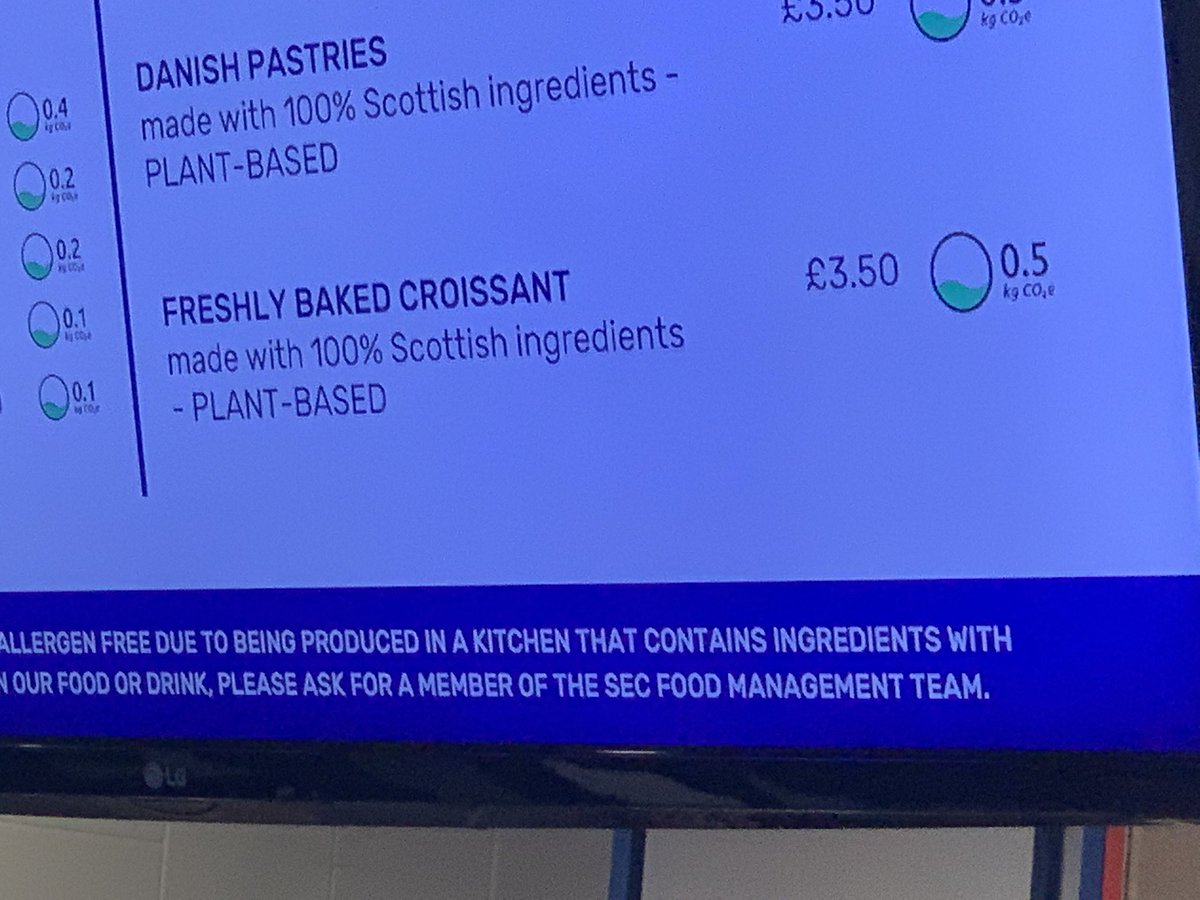 This morning at #COP26 I learnt that the carbon footprint of a croissant is greater than that of a bacon roll. #MindBlown