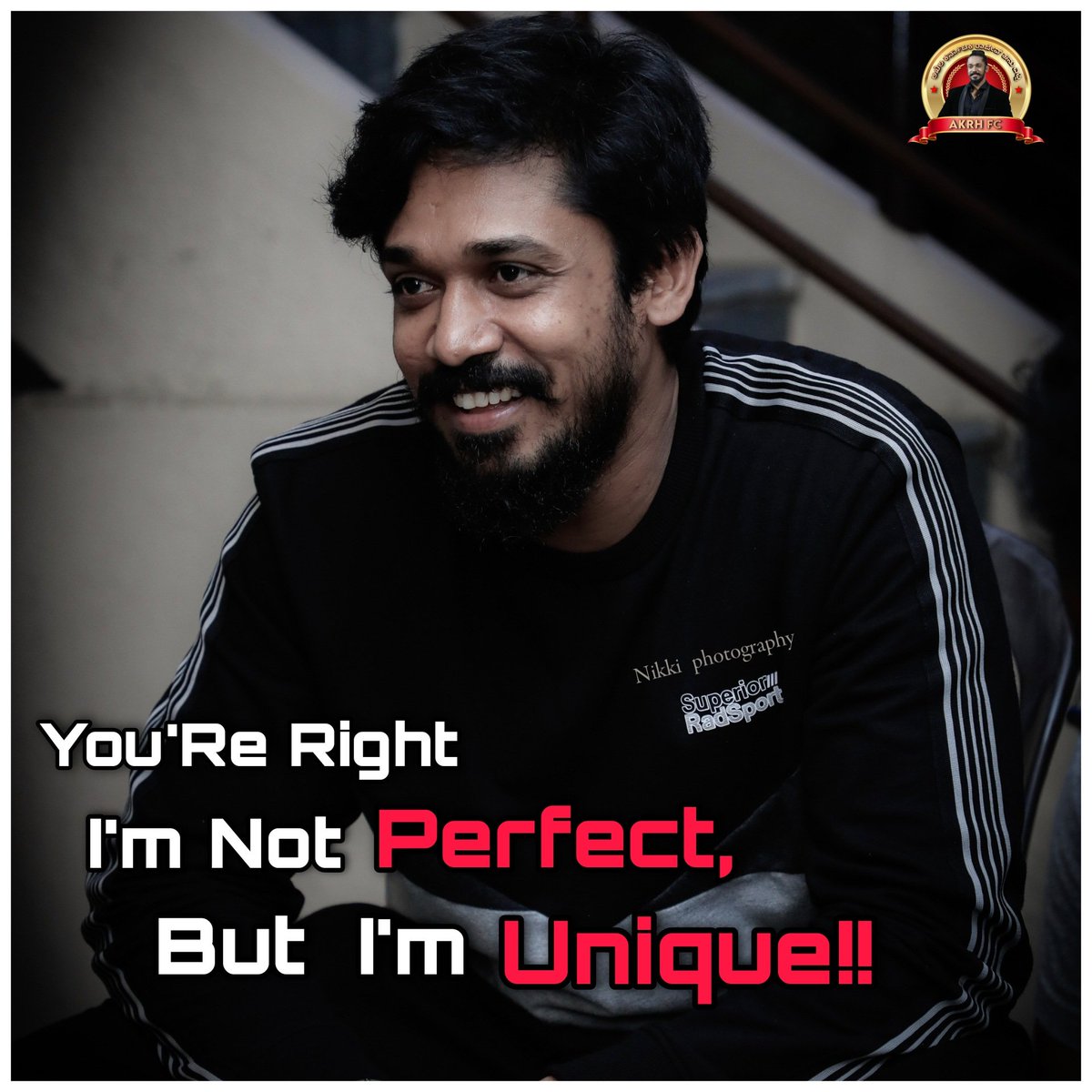 AKRHFC_'s tweet photo. You'Re Right
I'm Not Perfect,
But i'm Unique!!!
@TheactorRajeev
@princessreshma2
@SandeepH46
Follow us @AKRHFC_ 🤗
#UsireUsire #teamrajeev #AKRHFC https://t.co/jotIp40es3