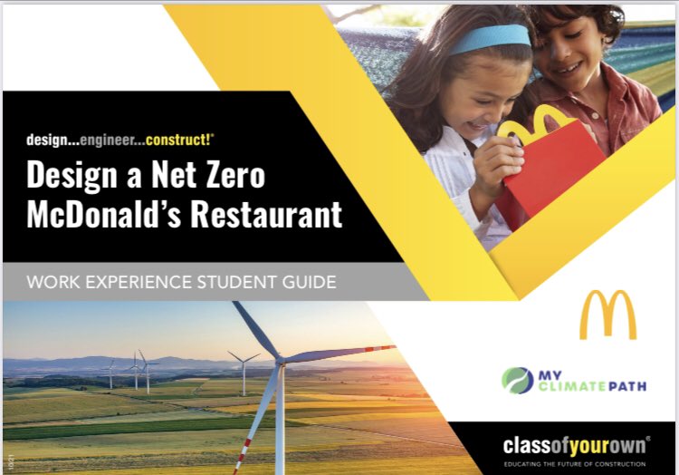 It’s Day 2 of the #MyClimatePath <a href="/McDonaldsUK/">McDonald's UK</a> #NetZero restaurant design work experience programme and today #Glasgow S3 teams will be learning about sustainable, energy efficient building design with @AEWarchitects
