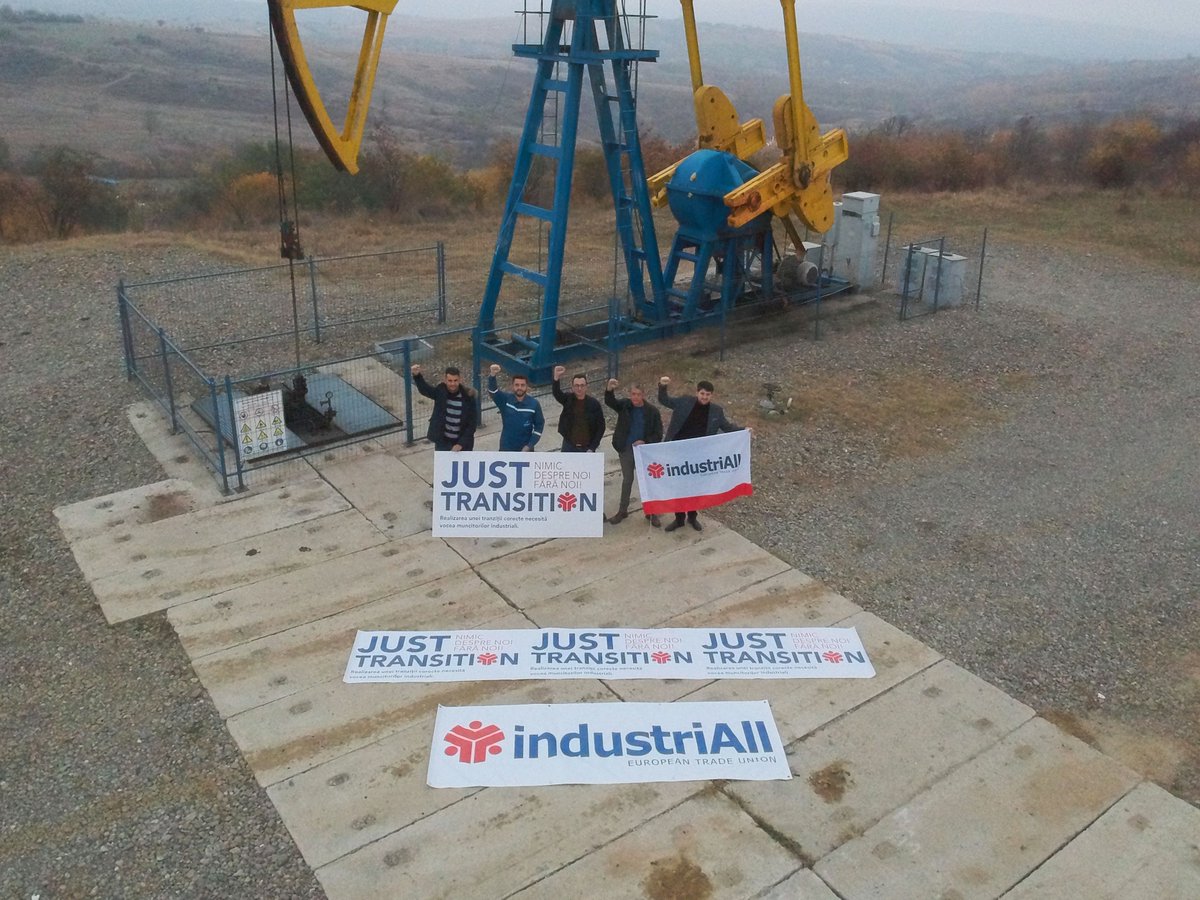 petrolenergie's tweet photo. NIMIC DESPRE NOI, FARA NOI! We have to be part of the solution and TO PROTECT OUR UNION MEMBERS. We understand the actual need for a GREEN transformation of the industry, but we need guarantees for a #JustTransition  for each of our members! #fslipetrolenergie @industriAll_EU https://t.co/MBWiiqYrhj