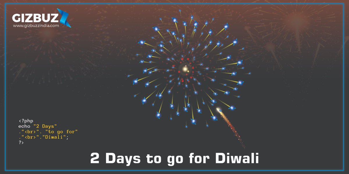 Gizbuzz's tweet photo. It's just 2 days to go for the biggest celebration of the year.

May this Diwali light up your life &amp; bring health, wealth &amp; happiness to your life.

#2daystodiwali #diwali #Diwali2021 #DiwaliSpecial #celebration #blessings #Gizbuzz https://t.co/wz9XHvuewO