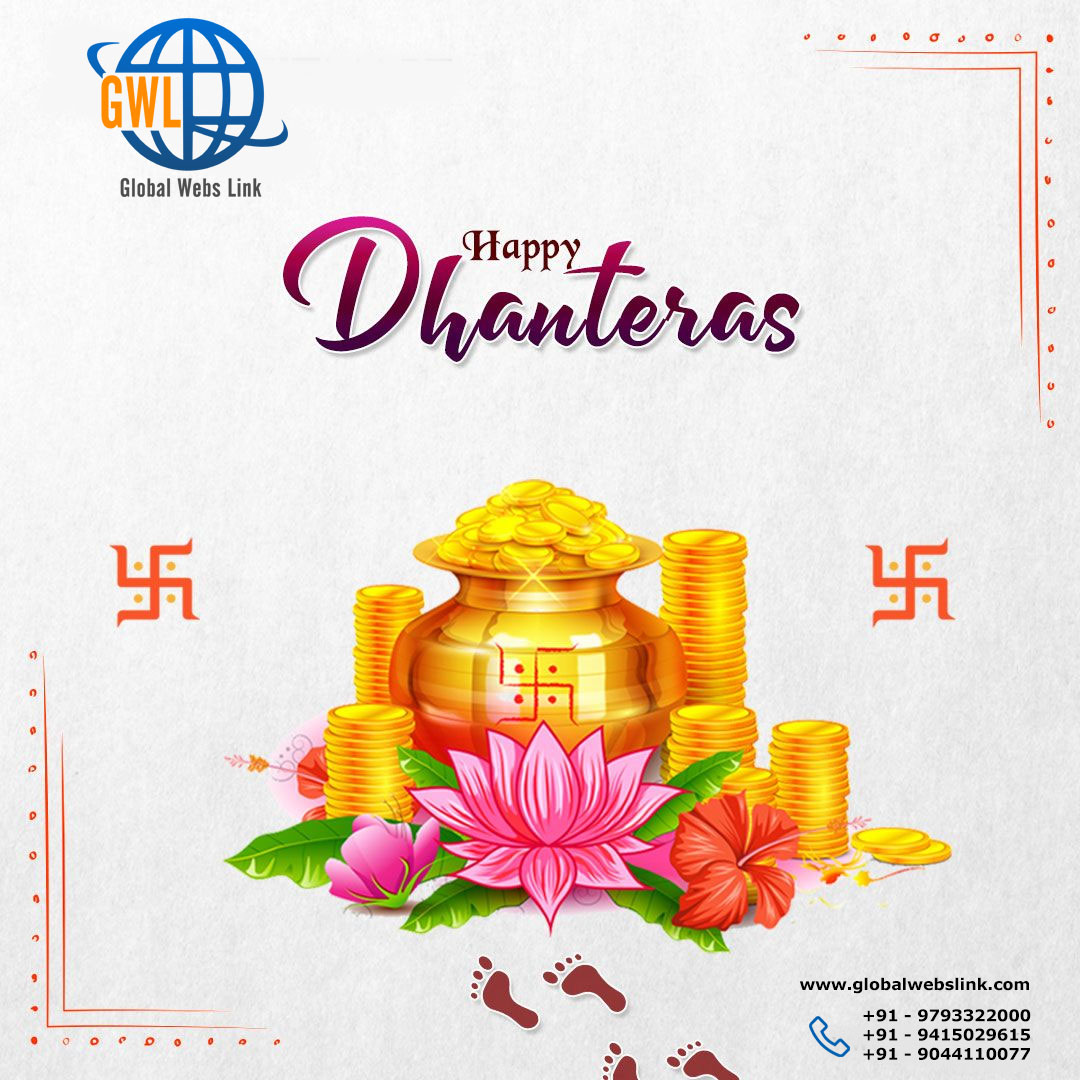 GlobalWebsLink's tweet photo. May your life is full of happiness and harmony with enough wealth to give you all comforts. Happy Dhanteras!
GLOBAL WEBS LINK
Call @ +91 9793322000, 9044110077
Visit Us: https://t.co/ilFLnVHt8f
#SMM #SocialMediaMarketing #SocialMediaHandler  #HappyDhanteras https://t.co/3Fy3Ukwqz6