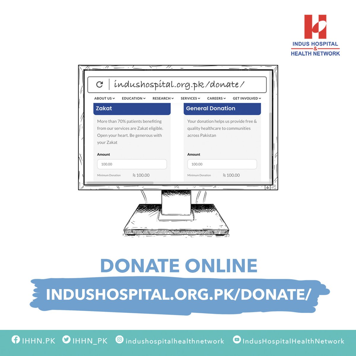 IHHN_PK's tweet photo. Every day, we help thousands of patients across Pakistan! This has only been made possible through your continued support and trust.

Join us and help us save lives!

Visit: https://t.co/2K1Jw8kDAX
#LikeShareDonate #IndusAapSeHai #postforchange #TheIndusHospital #IHHN https://t.co/i0sy8qqQqR