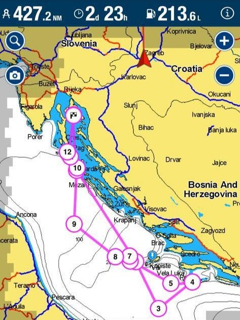 hir3sailstrong's tweet photo. Offshore #3 route completed ⛵😎
#offshoresailing #offshoretribe #offshore #adriatic #adriaticsailing #adriaticsea #sailingschool #sailingcourse #navionics #sailingtribe #sailtribe https://t.co/lZmwtuBDP1