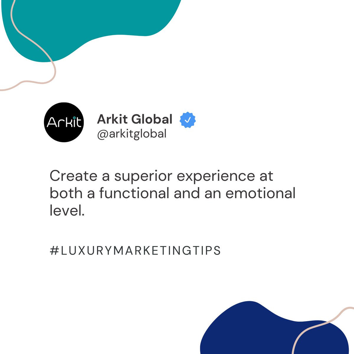 arkitglobal's tweet photo. When you provide you #customers with an an #experience that is memorable, they are more likely to spread the good words for you brand.

So if you have a #luxurybrand and want to learn how can give that experience to your clientele then feel free to send us a DM. https://t.co/cuiIPv4FQH