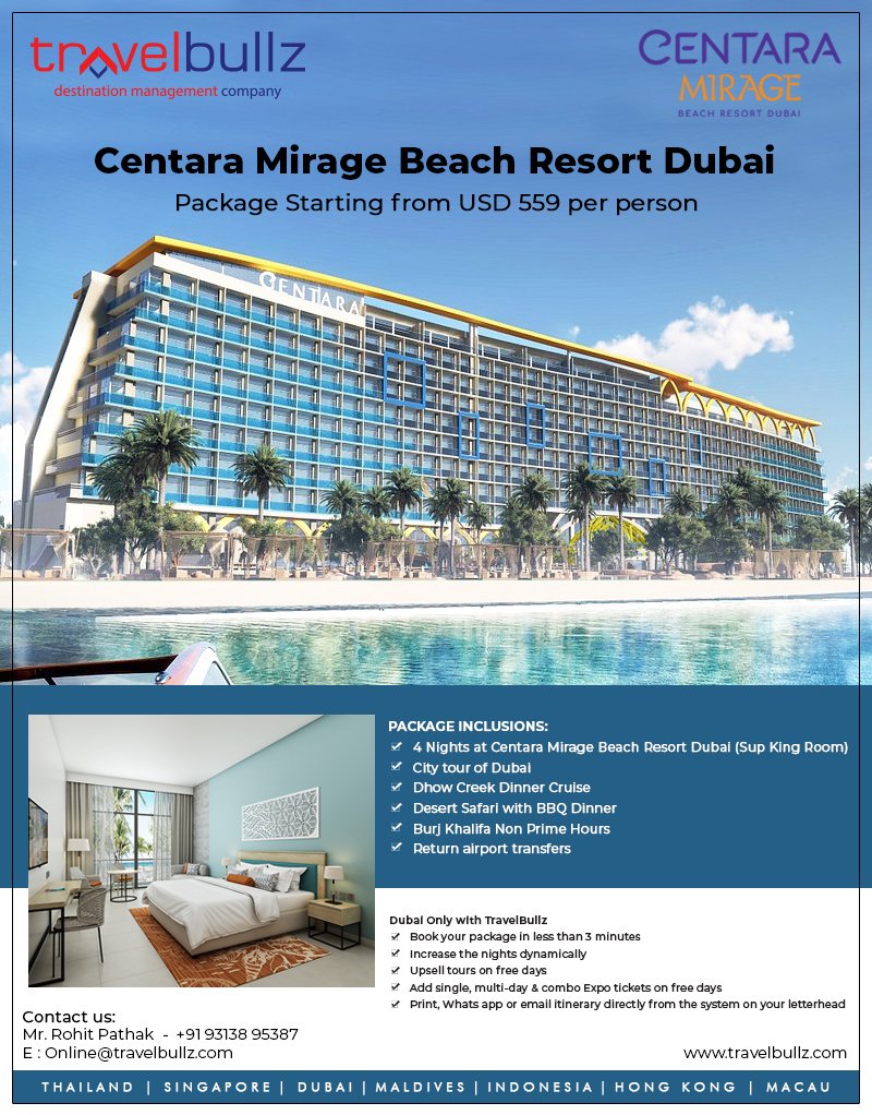 travelbullz's tweet photo. ✈👨👩👧👧📸 @Centaradubai || Package starting from USD 559 per person
#travelbullz #centaramiragebeachresortdubai #dynamicpackage #itinerary #visitdubai #dubai #mydubai #uae #dubailife #dubailifestyle #travel #emirates #burjkhalifa #dubaimarina #dubaicity #dubaitourism https://t.co/OMoK8TaMkb