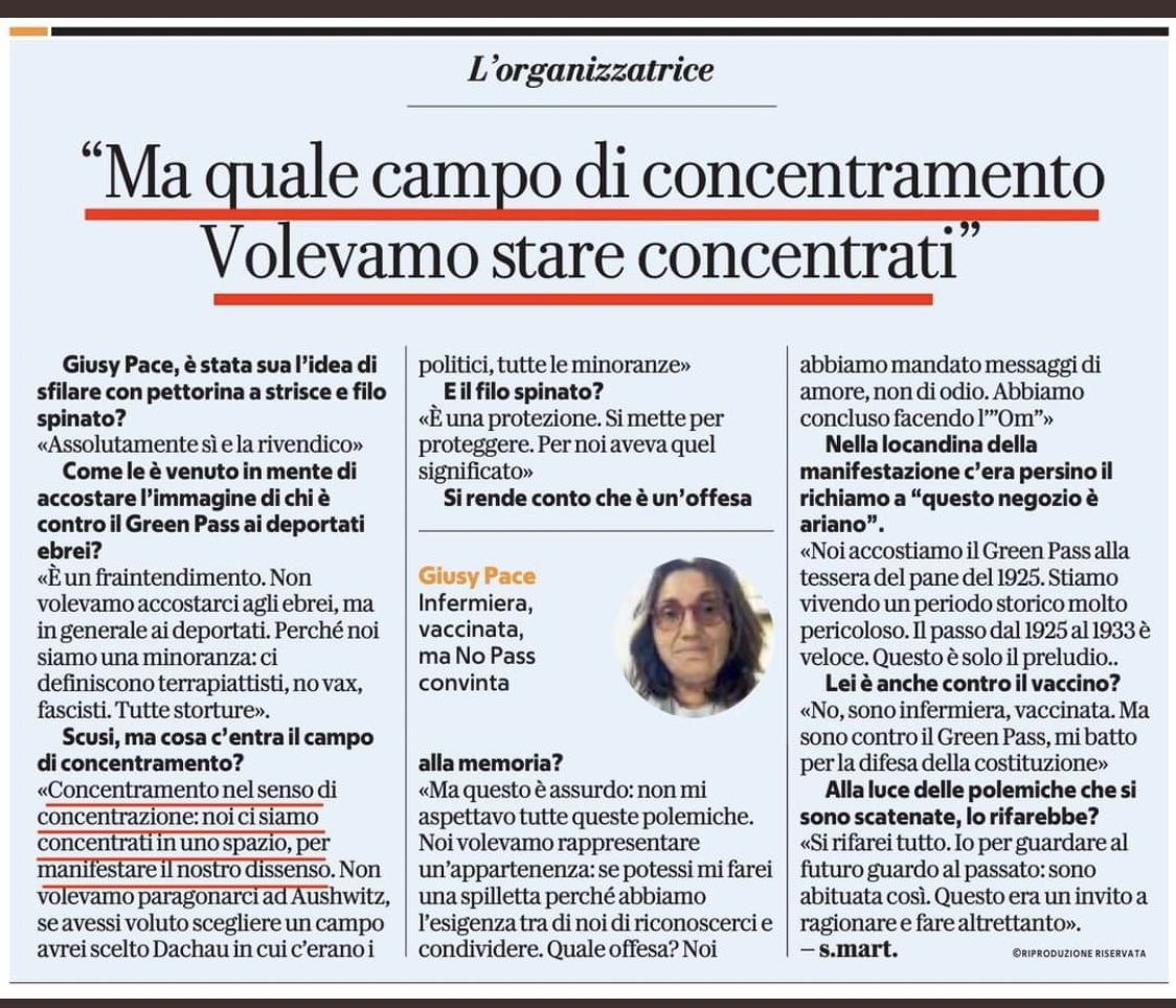 “Concentramento nel senso di concentrazione”
E si è già detto tutto
