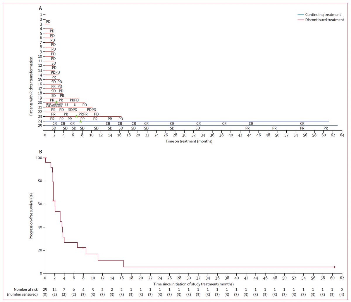 tobyeyre82's tweet photo. Pleased to share #acalabrutinib in #Richters transformation in @TheLancetHaem 

Difficult to Rx population
ORR 40%
Some durable responses seen
Well tolerated
Targeting BTK valuable
Combination + improved biomarker-driver approaches needed! #lymsm #CLL

https://t.co/zWdS0he1vo https://t.co/EpMKeXDCab